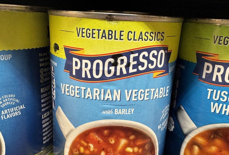 vegetable classics progresso can of soup in vegetarian vegetable with barley