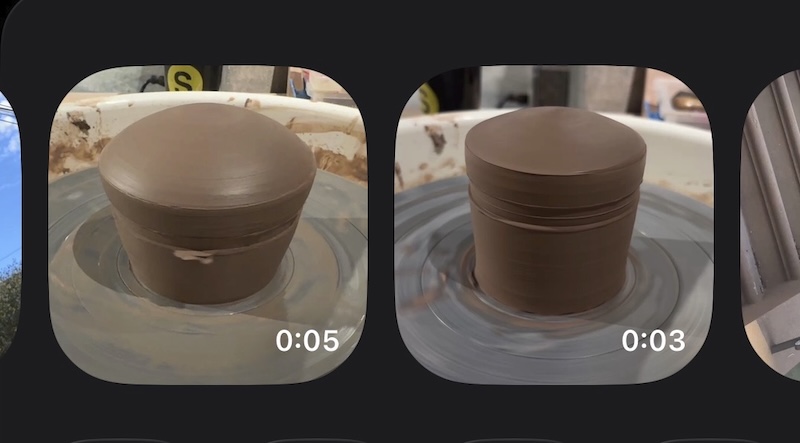 a screenshot of my phone with two thumbnails, each of a closed vessel i just threw on the wheel